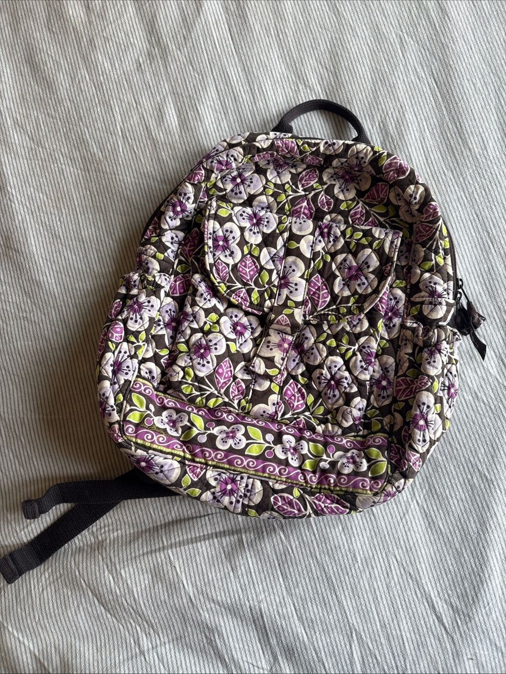 Vera Bradley Plum Petals Mini Backpack Purse Retired Pattern